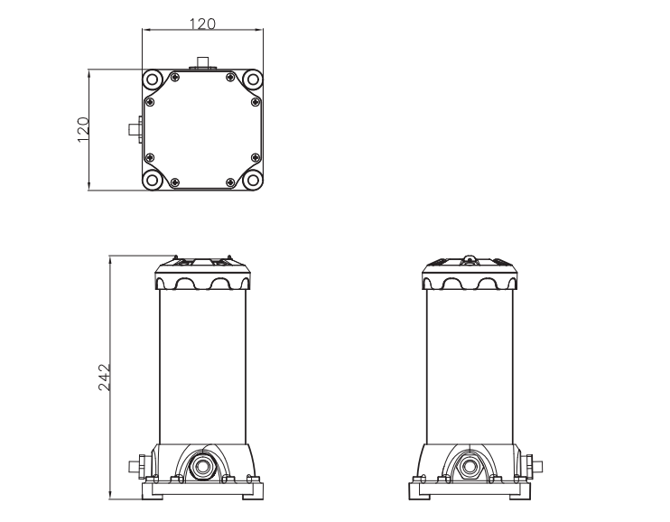 航行信號(hào)燈(雙層)尺寸圖