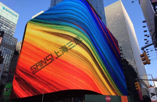 三思紐約時代廣場戶外全彩屏，1600㎡