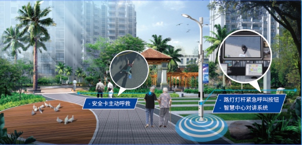 三思智慧路燈在平安和諧社區(qū)建設中主要功能