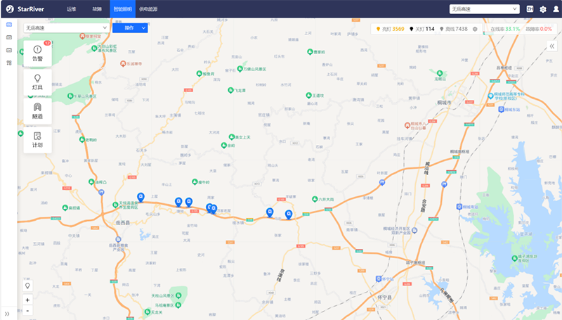 LED隧道燈,調(diào)光控制平臺